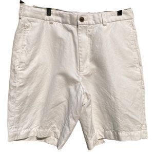 Brooks Brothers Plain Front shorts linen cotton blend cream 34W